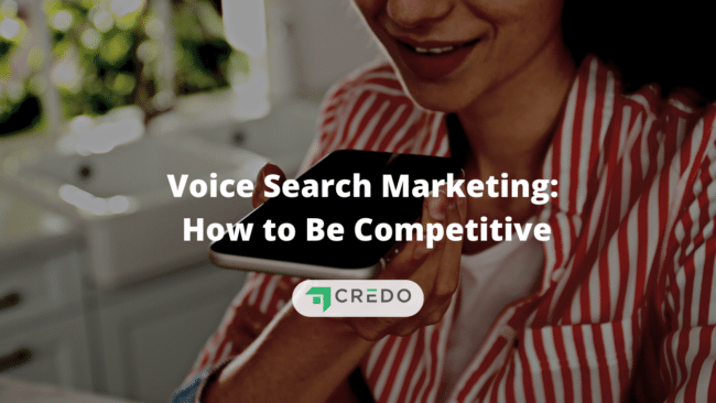Woman using voice search on phone